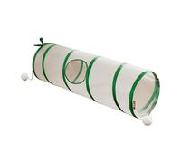 Stgfyxgs Tunnel pour Chat Jouet d'Intérieur Tube Pliable Tente de Jeu Accessoire Respirant avec Ouvertures Multiples Adapté pour l'exercice et Le, Vert Tout Droit
