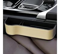 STGLLGTS BoîTe de Rangement SièGe de Voiture AdaptéE pour Suzuki Swift MZ/EZ/FZ/NZ/RZ/AZ 2011-2022, BoîTe Rangement en Cuir avec Compartiment Rangement,Beige-Driver's Seat