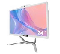 STGsivir Ordinateur de Bureau Tout-en-Un, écran 24", Core i7 jusqu'à 4.0 GHz, RAM 16 Go, SSD 512 Go, WiFi, Bluetooth 5.0, Windows11 Pro, Blanc