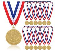 STHGDONA 12 Pièces Médailles Métal, Médailles pour Enfants, Médaille Olympique, Médaille du Gagnant Prix d'or pour Le Sport, pour Trophée, Jouets, Sports, Fête, Anniversaire