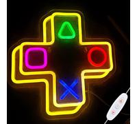 STHomedeco Game Neon lampe - Alimenté par USB Enseigne Lumineuse Decor Gaming Cool Néon pour Chambre Salle de Jeux Bar Enfants Cadeau Décoration de Fête (Icône De Jeu)