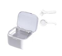 STHOYN Boite Appareil Dentaire Portable Pour Usage Extérieur Trempage Boite A Dentier Nettoyage De Fausses De Drainage Boite Gouttiere Dentaire De Denture(Set B)