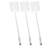 STHOYN Tapetteà Mouche Manuelle en Plastique Résistante Tapette À Mouche Flexible Raquette Moustique À Long Manche, Lot De 3(Blanc)