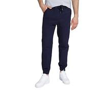 STHUGE Pantalon à Enfiler Moderne pour Homme, Noir Ardoise, 6XL