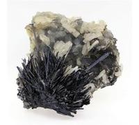 STIBNITE + BARYTE - Pierre Naturelle en Provenance de Chine, Qingjiang - Magnifique combinaison de minéraux, éclat métallique 2680.0 ct - Certificat d'Authenticité Inclus 140 x 95 x 70 mm G