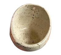 Stibtmr 4 trous Décapage à herbes en céramique Bol en céramique Moulin à herbes Grinder à herbes Bol à bandes Bol à légumes et séparateur de feuilles pour cuisine