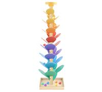 Stibtmr Arbre Musical en Bois Arc-en- Tour à Billes Son Circuit à Billes Arc-en- avec Jeu de Billes Tri des Couleurs Jouet éducatif pour l'intérieur et l'extérieur Chambre d'enfant pour 3 Ans