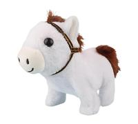 Stibtmr Cheval en peluche - Peluche de dessin animé scintillante - Jouet d'accompagnement doux - Pour chambre d'enfant, bureau, chambre d'enfant, voiture, canapé, lit, collectionneur, temps de jeu