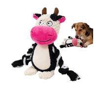 Stibtmr Jouets Interactifs pour Chien,Vache en Peluche Qui Couine À Mâcher Et Jeux Interactifs,Jouet Mignon pour Chien | Idéal pour Réduire L'Ennui À L'Intérieur Et À L'Extérieur en