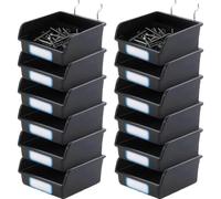 Stibzeup 10pcs Colgotes perfacturées avec Crochets de Panneaux perfacturés, Accessoires d'organisateurs de Planche à Cheville 4x4x2 pour Le Rangement Suspendu, Organisation Murale Garage