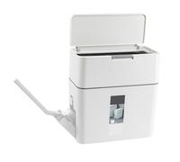 Stibzeup Bac de Salle de Bain avec Porte-brossage Toilettes 12l RV Poubelle Peut sauver l'espace Poubelle Mince Peut bac à ordures à Blanche avec Couvercle Presse pour la Salle Bain la CU