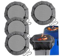 Stibzeup Couverture en Maillage de 4 PCS pour Le Baril de Pluie 37 Pouces Couverture Baril Pluie résistante à la déchirure avec écran extérieur à Cordon pour Garder Les Feuilles et Les débris,