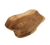 Stibzeup Plat en Bois de Racine, Anneau Vintage Plat à Main Les œuvres sculptées de la Forme Ovale Plateau fête et Plateau pour Le Pain à Sandwich.