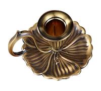 Stibzeup Porte-chandelles rétro, détenteurs de Chandeliers Vintage en Alliage de Zinc, bougeoir réutilisable avec poignée, pour Halloween Farmhouse Mariage rétro, bâton Bougie en Bronze H