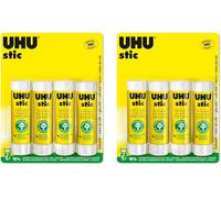 Stic-Bâton De Colle Sans Solvants,Blanche,Lot 4 Stics De 40g (Lot De 2)