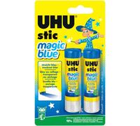 Stic Magic Blue-Bâtons De Colle Sans Solvants,Idéal Apprentissage,Bleue Au Collage Et Transparente Au Séchage,Lot 2 Stics De 8,2g