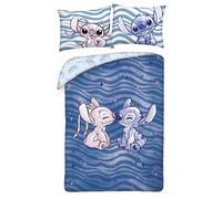 Stich Angel Lit Set Housse de Couette 140x200cm Coton Original Disney Bisou