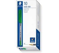 Stick 430 - 10 Ballpoint Pens Medium Tip Green