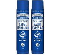 Stick à Lèvres Bio Menthe Poivrée Dr Bronner's 4 gr (Lot de 2)