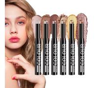 Stick À Paupières Imperméable - Stylo Maquillage Pailleté Brillant,Multifonction 6 Couleurs Brillant Pour Déguisement Mariage Voyage Quotidien