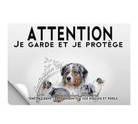 Stick Attention au chien berger australien bleu