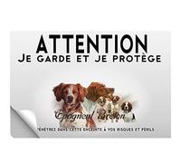Stick Attention au chien épagneul-breton