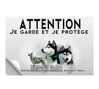 Stick Attention au chien husky de sibérie