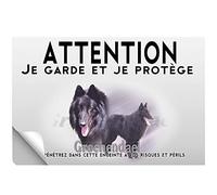 Stick Attention au chien tête groenendael