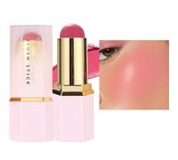 Stick Blush Crémeux, Teint Hydratant Résistant à l'Eau pour Joues, Mise en Lumière Naturelle et Visage Peau Sèche Grasse Mixte Pommettes Sourcil Lèvres