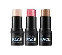 Stick Contouring Highlight, Bronze et Blush, un bâton de contour et de modelage professionnel facile à utiliser, qui crée une couverture, dure longtemps et résiste à l'eau (#1,3,4, moyen)