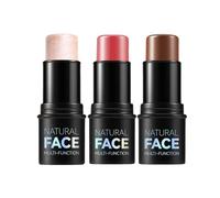 Stick Contouring Highlight, Bronze et Blush, un bâton de contour et de modelage professionnel facile à utiliser, qui crée une couverture, dure longtemps et résiste à l'eau (#2,5,6, moyen)