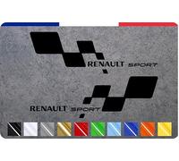 Stick Créa - 2 Stickers autocollant compatible pour Renault Sport Clio Megane RS Twingo (Rouge)