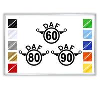 Stick Créa - 3 stickers autocollants disques de limitation vitesse camion compatible pour DAF (Blanc)