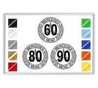 Stick Créa - 3 stickers autocollants disques de limitation vitesse camion compatible pour Mercedes (Or)