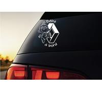 stick créa - Sticker Autocollant Bébé à Bord (Blanc)