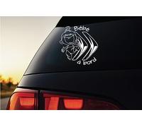 stick créa - Sticker Autocollant Bébé à Bord Convient aux véhicules Citroën (Noir)