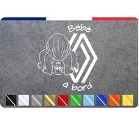 Stick Créa - Stickers autocollant Bébé à Bord compatible pour Renault (Orange)