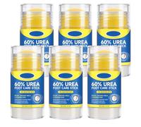 Stick crème à l'urée 60% + 2% acide salicylique, stick exfoliant et hydratant pour pieds, mains, genoux et coudes secs et crevassés, éliminateur de callosités, baume nourrissant rapide (6pcs)