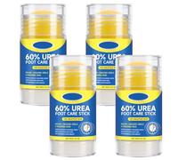 Stick crème à l'urée 60% + 2% acide salicylique, stick exfoliant et hydratant pour pieds, mains, genoux et coudes secs et crevassés, éliminateur de callosités, baume nourrissant rapide (4pcs)
