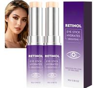 Stick Crème Contour des Yeux au Rétinol pour Cernes et Poches, Soin Anti-Âge Sous les Yeux pour Rides et Poches, Baume Hydratant pour Ridules, Soin Raffermissant et Éclaircissant, 5 g (2pcs)