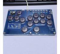 Stick d'arcade sans tige pour SKY2040 Pro A4/pour contrôleur Hitbox, capacité turbo, personnalisation facile, clavier 14 touches, design élégant et transparent, compact et portable, (gris transparent)