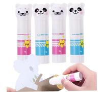 Stick de colle 4pcs Cartoon Cartoon Plastic Glue Stick for Kids 9 GRAMS GLUESTICKS STRONG-Hold Children Sinellerie pour les écoles de bureau Fournitures.