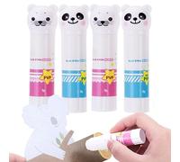 Stick de colle 4pcs Cartoon Cartoon Plastic Glue Stick for Kids 9 Grams Strong-Hold Gluesticks Children Sinellerie pour les écoles de bureau Supplies