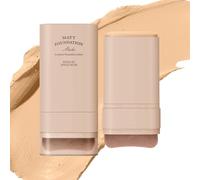 Stick de fond de teint mat, Maquillage Multi-usage En Bâton De Fond De Teint Avec Pinceau, Avec pouvoir couvrant constructible, Fond de teint en stick Full Coverage, Crème mate douce (A, 20g)
