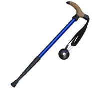 Stick de Marche 20, 5-43 Pôles de Trekking en Alliage en Aluminium télescopique avec poignée en Bois, Tampon Printemps, Garde Boue, Pointe Pointu et Bracelet Poignet réglable pour l'escalade