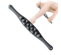 Stick de massage des tissus profonds - Massageur musculaire à main, rouleau à perles en acier inoxydable | Outil de massage en acier à point déclencheur pour jambes, veaux, l'épaule, maux