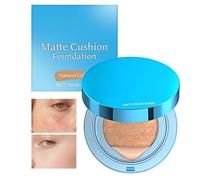 Stick de Teint Mat - Air Cushion Foundation pour Femmes & Crème Correctrice Hydratante | Éclaircissant, Léger, Tenue Longue Durée, Idéal pour Usage Quotidien, Fêtes & Extérieur, 15g avec Éponge