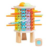 Stick Dice Wood Game - Tower Balance Toy, Counting Challenge | Divertissement de voyage interactif, jeu de moteur fin, activité de jeu de groupe, filles garçons âgés de 3 ans et plus, familial convivi