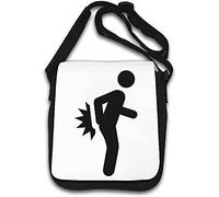 Stick Figure Back Pain Funny Sac à bandoulière Blanc