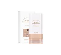 Stick Fond de Teint Coréen 2 en 1 avec Pinceau Intégré, Fond de Teint Stick 2 en 1 Imperméable Longue Tenue, Couvrance Totale, Correcteur, Lissant, Éclat, Hydratant pour Peaux Matures (#4, 20g)